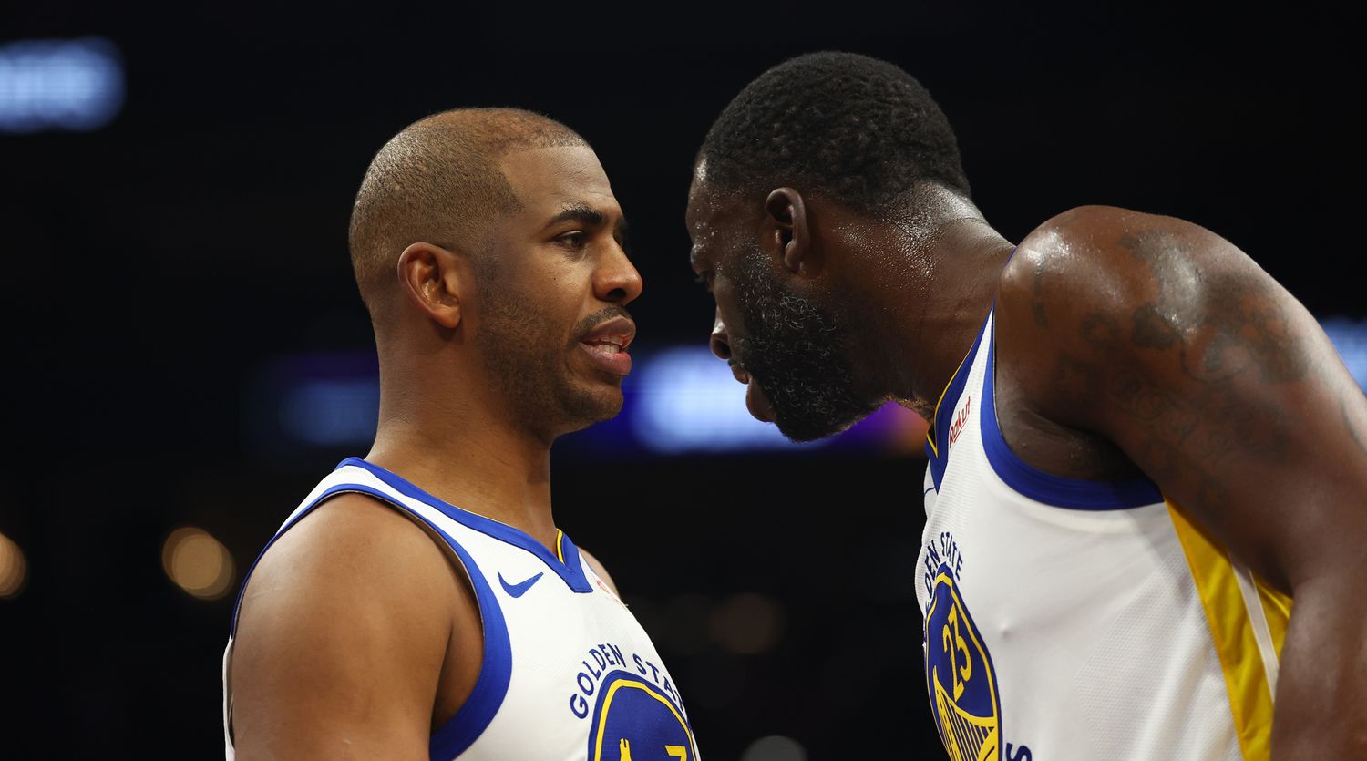 Golden State Warriors teammates Chris Paul and Draymond Green.